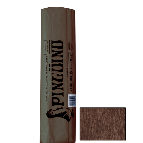 PAPEL CREPE PINGUINO CAFE E.10 C.250 16